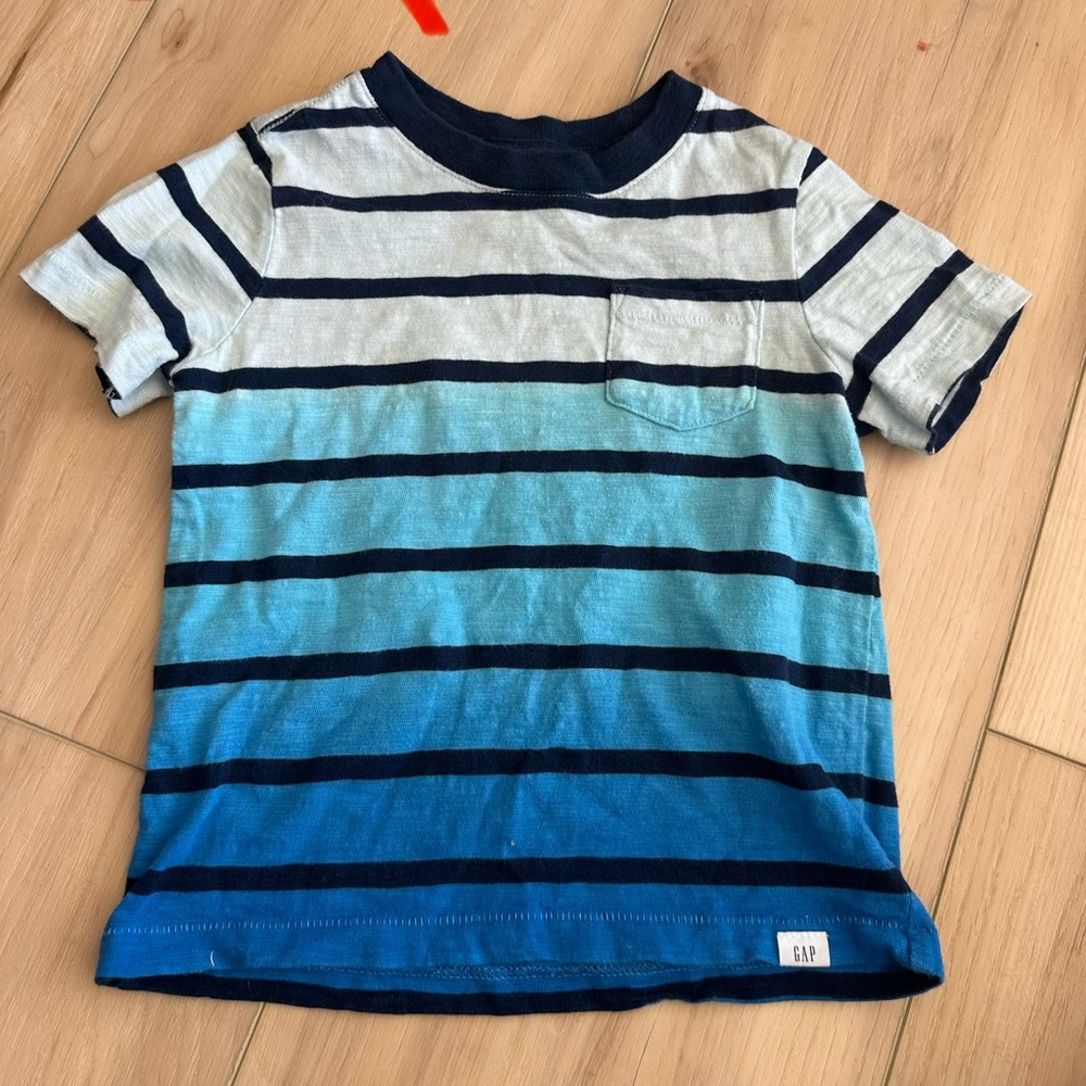 GAP Kids Blue Gradient Striped Tee